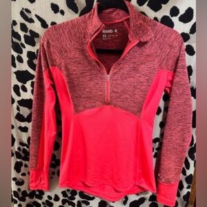 Reebok Coral Pink Quarter-Zip Pullover